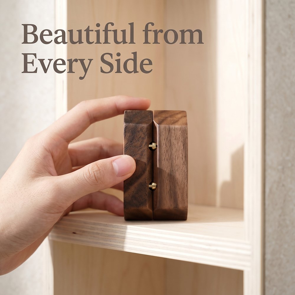 RB522 RB522  Diamond-Shape Ring Box, Flip Lid, Walnut — view 5