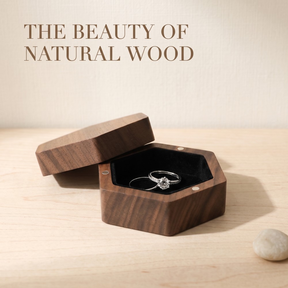 RB527 RB527  Hexagon Ring Box, Lift-Off Lid — view 8