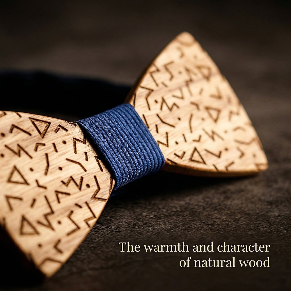 T219 T219  Sculpted Solid Bow Tie Set, Maple — view 4