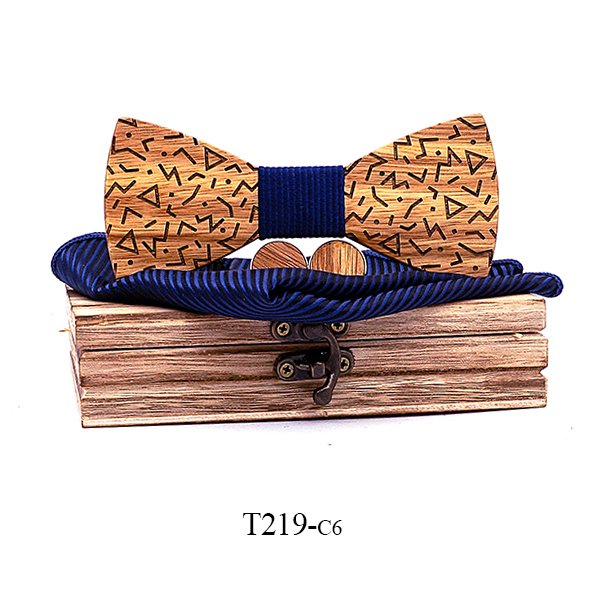 T219 T219  Sculpted Solid Bow Tie Set, Maple — colour C2
