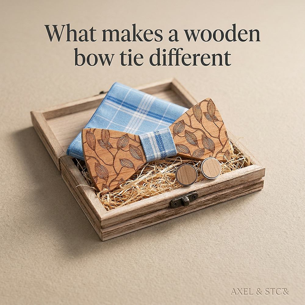 T220 T220  Leaf Vine Cutout Bow Tie Set, Maple — view 7