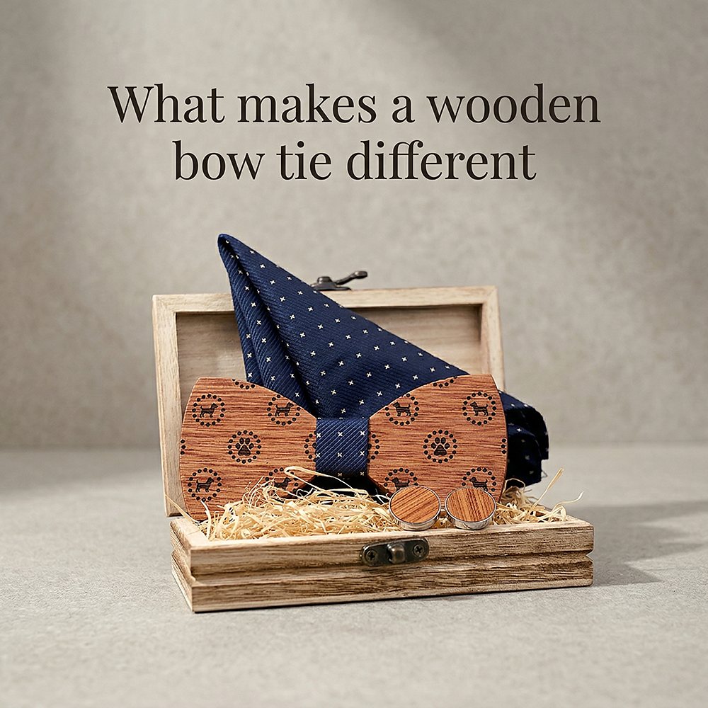 T223 T223  Dot Cutout Bow Tie Set, Walnut — view 7