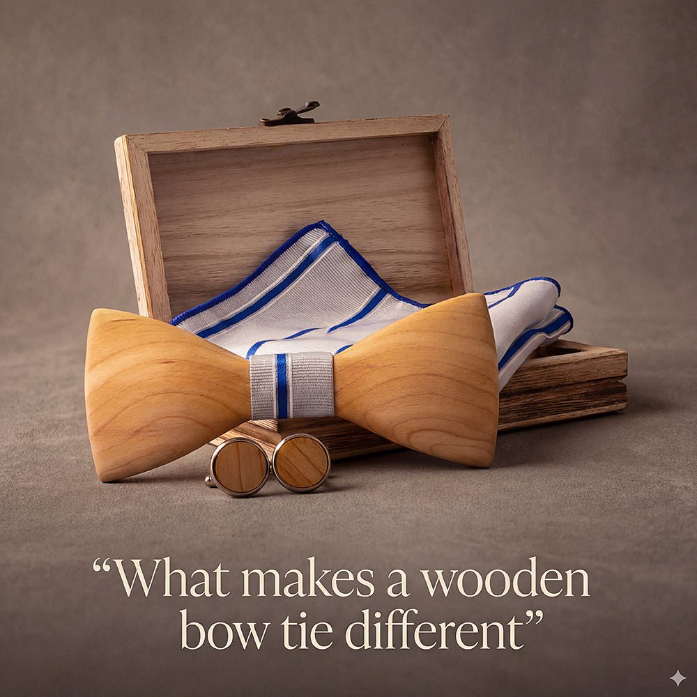 T244 T244  Solid Grain Bow Tie Set, Maple — view 7