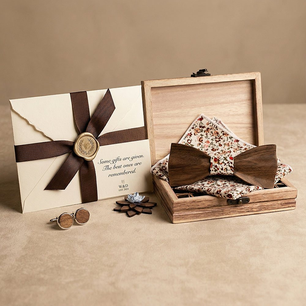 T246 T246  Floral Cutout Bow Tie Set, Maple — view 6