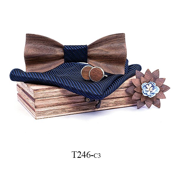T246 T246  Floral Cutout Bow Tie Set, Maple — colour C3