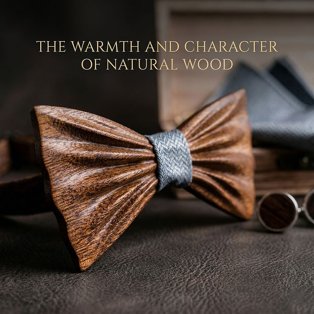 T247 T247  Grain Bow Tie Set, Zebrawood — view 4