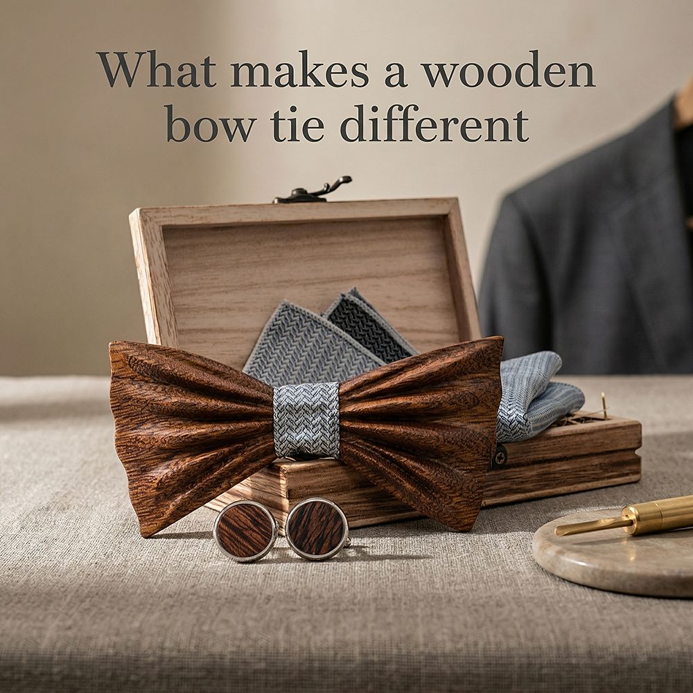 T247 T247  Grain Bow Tie Set, Zebrawood — view 8