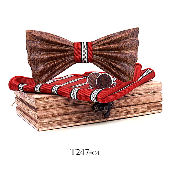 T247 T247  Grain Bow Tie Set, Zebrawood — colour C4