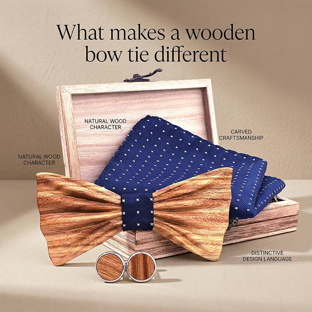 T248 T248  Grain Bow Tie Set, Zebrawood — view 7