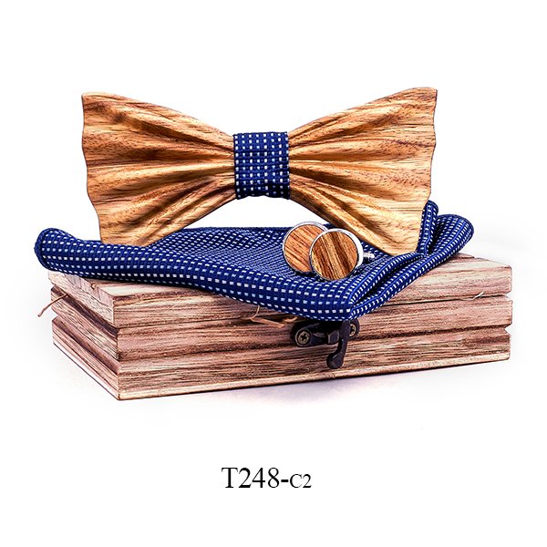 T248 T248  Grain Bow Tie Set, Zebrawood — colour C2