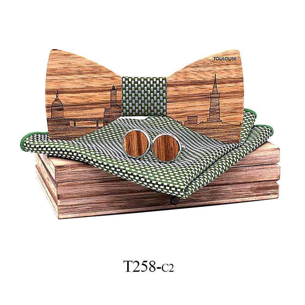 T258 T258  Grain Bow Tie Set, Zebrawood — colour C2