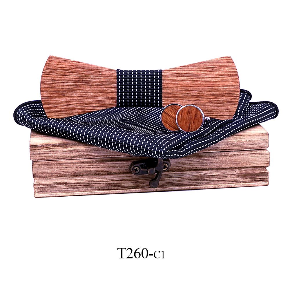 T260 T260  Grain Bow Tie Set, Zebrawood — colour C1