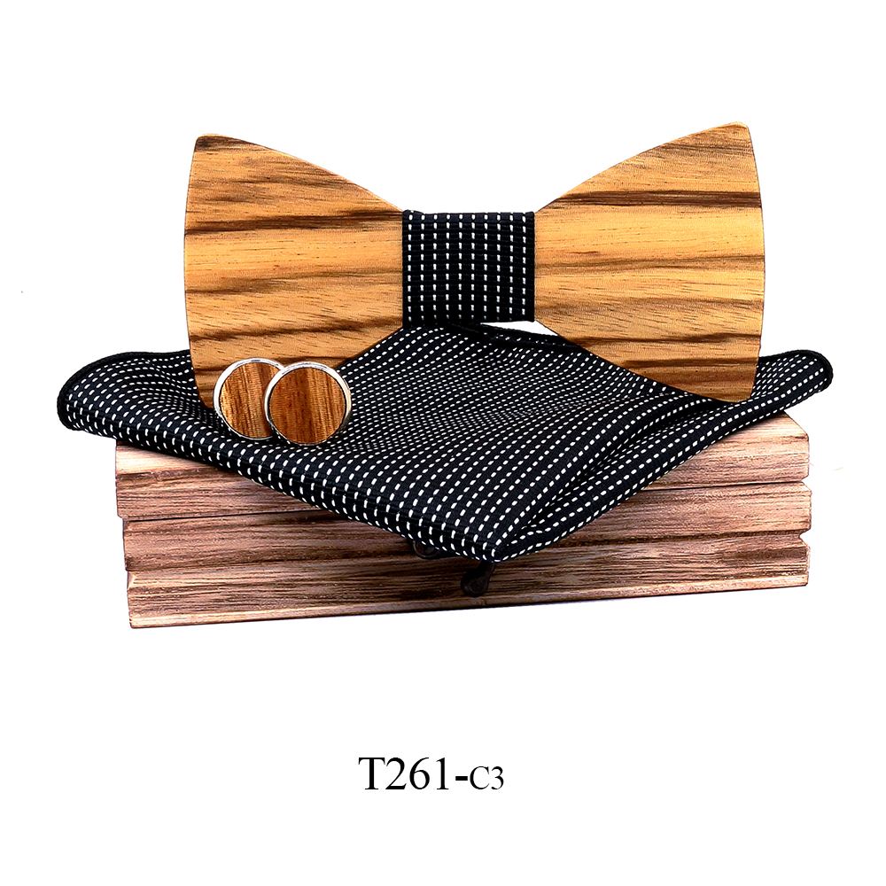 T261 T261  Grain Bow Tie Set, Zebrawood — colour C3